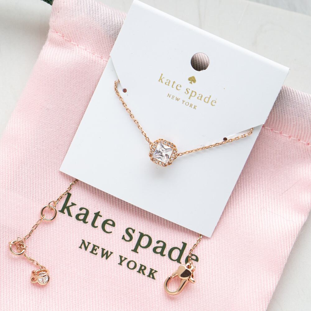 Kate Spade That Sparkle Princess Cut Bracelet Gold